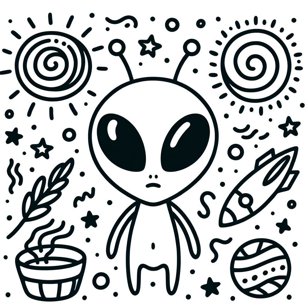 Alien Malvorlage zum Ausdrucken