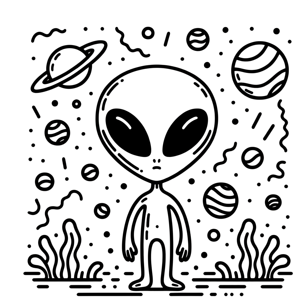 Alien Malvorlagen kostenloses PDF