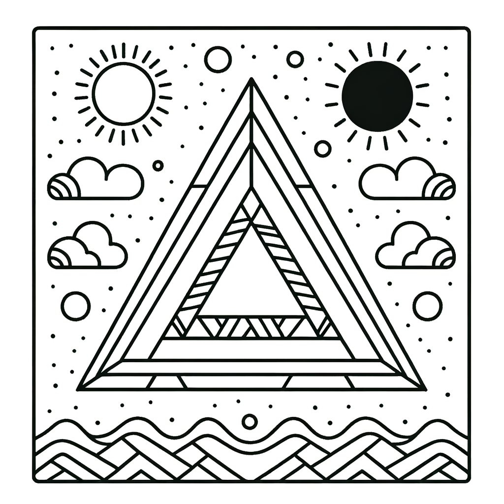 Ausmalbild Dreieck PDF zum Ausdrucken
