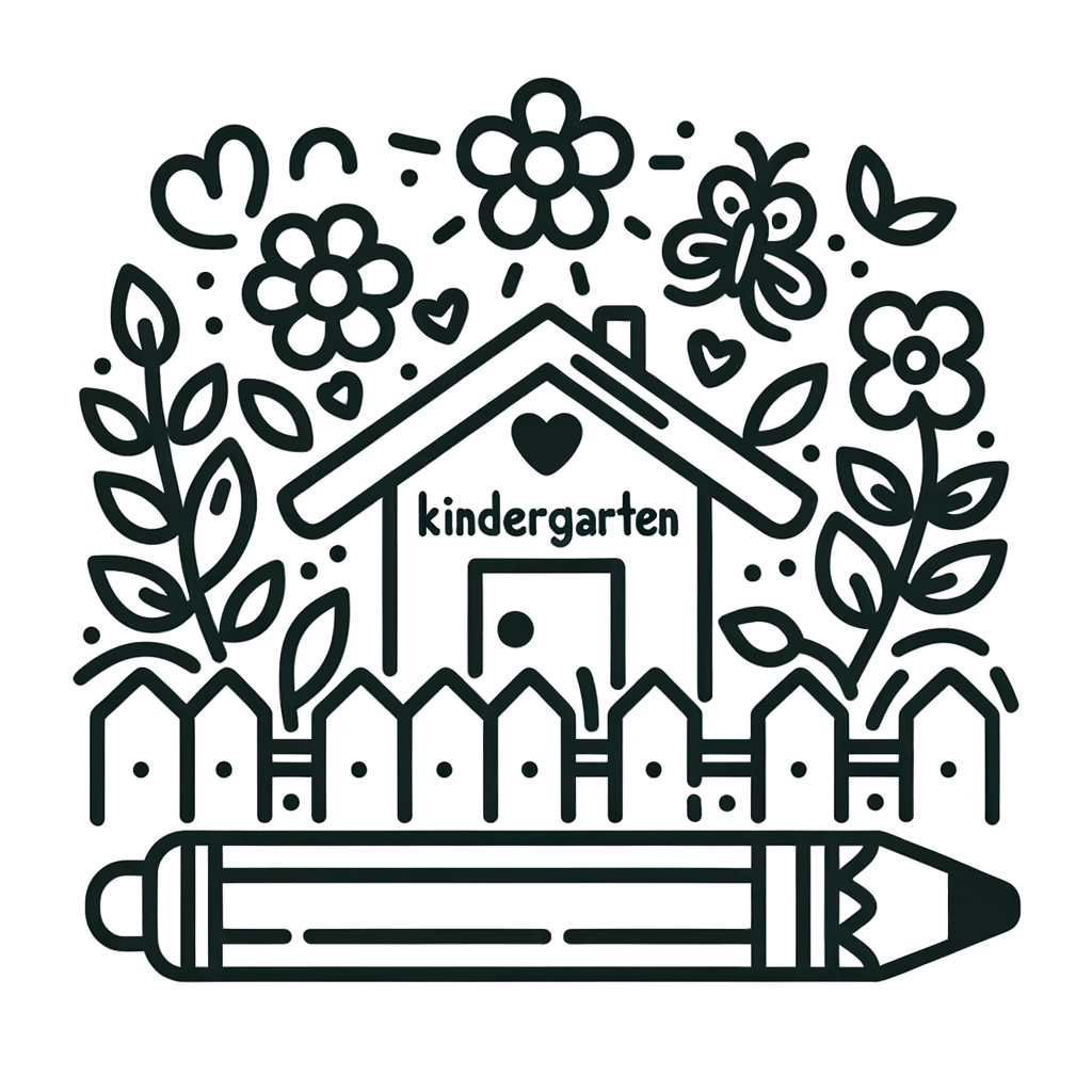 Ausmalbild Kindergarten PDF zum Ausdrucken