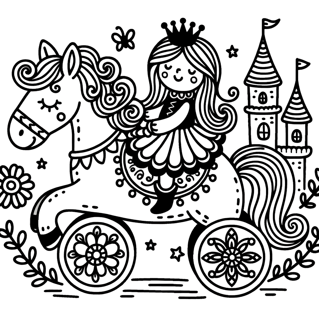 Ausmalbild Märchen PDF zum Ausdrucken