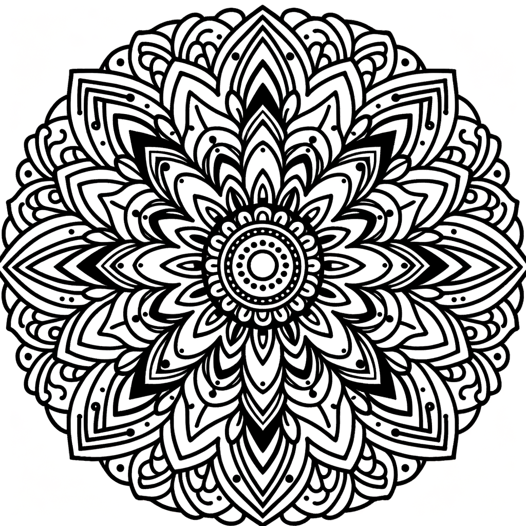 Ausmalbild Mandala PDF zum Ausdrucken