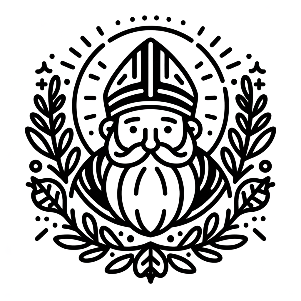 Ausmalbild Nikolaus PDF zum Ausdrucken