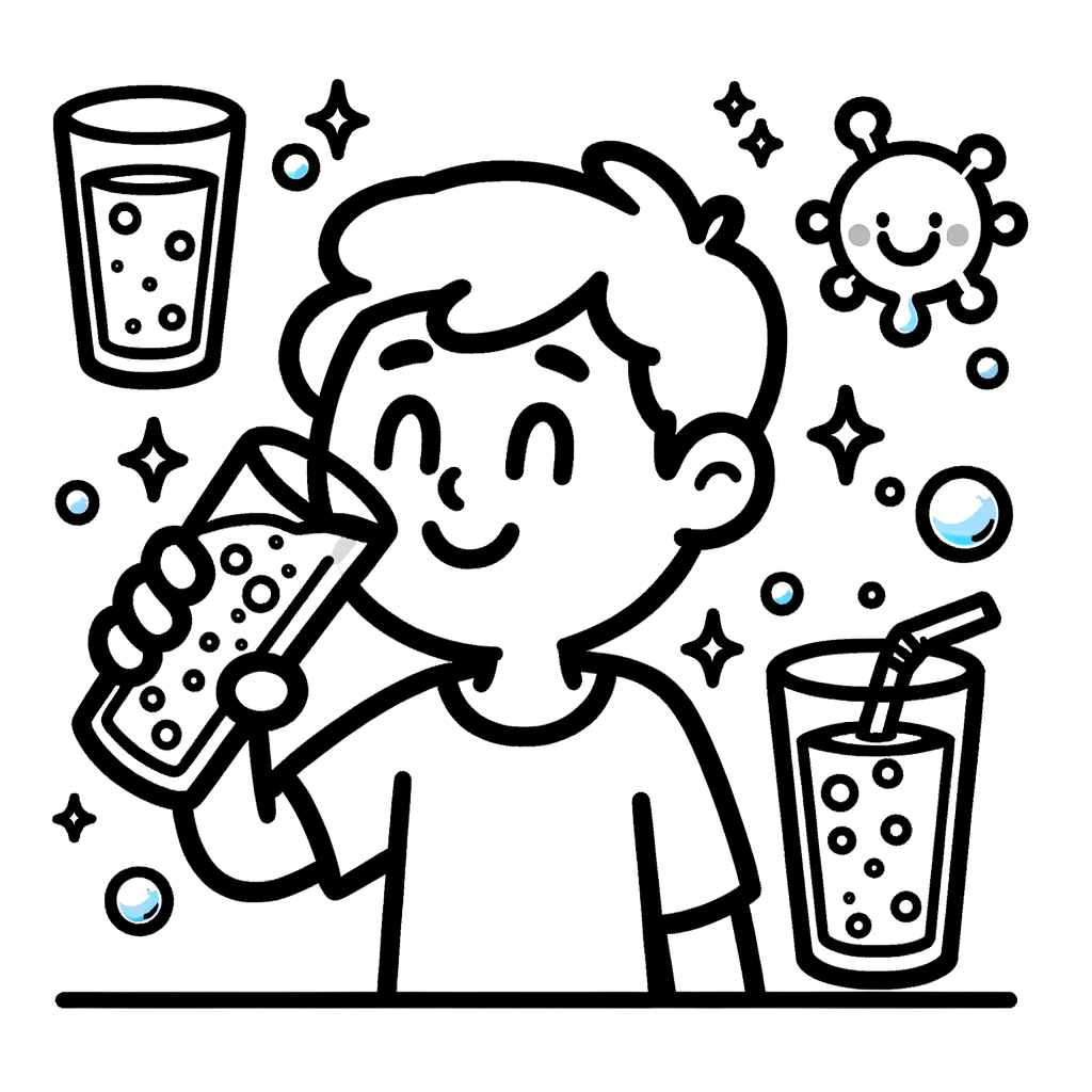 Ausmalbild Trinken PDF zum Ausdrucken