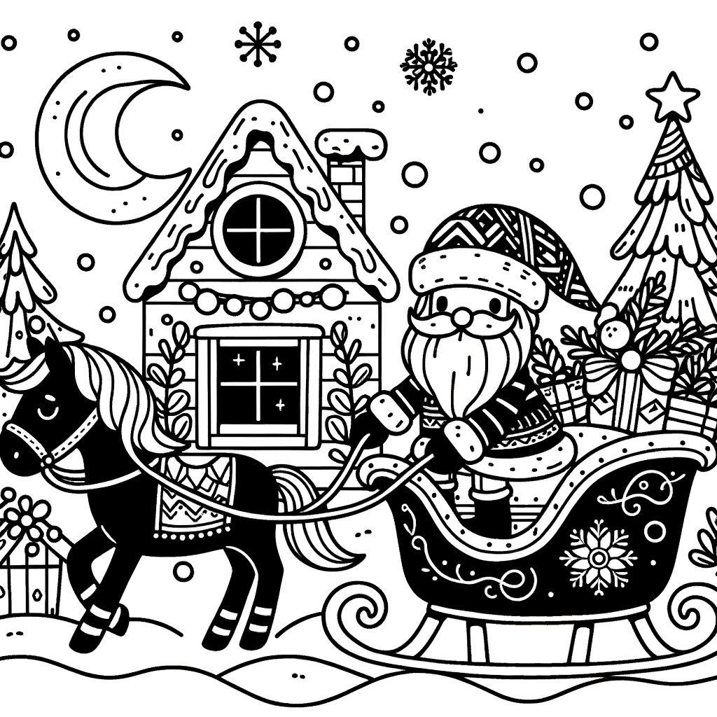 Ausmalbild Weihnachten PDF zum Ausdrucken