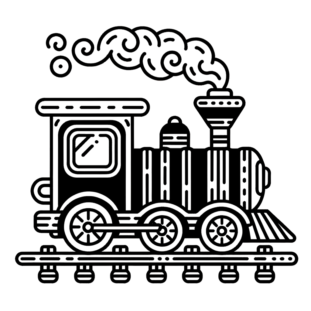 Ausmalbild Zug PDF zum Ausdrucken