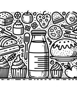Backen Malvorlage kostenlos PDF