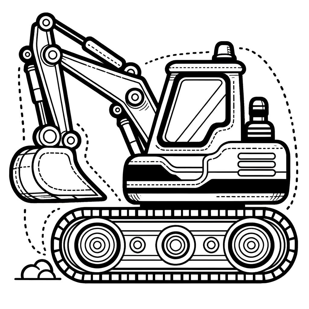 Bagger Ausmalbilder PDF downloaden