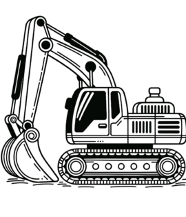 Bagger Ausmalbilder zum Drucken