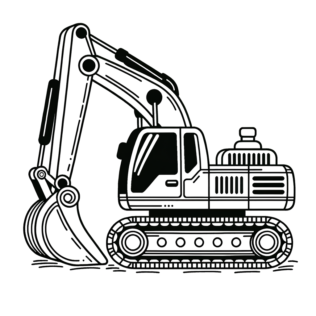 Bagger Ausmalbilder zum Drucken