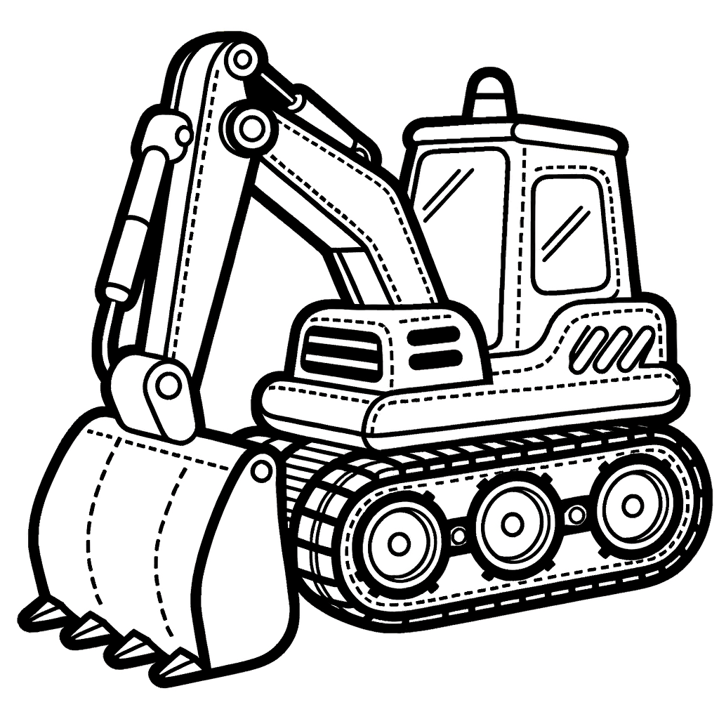 Bagger Malvorlage kostenlos PDF