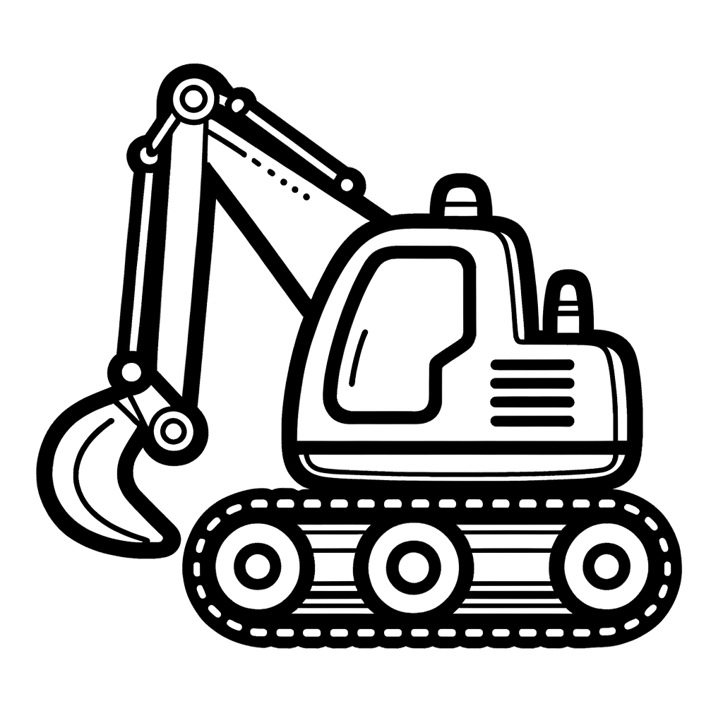 Bagger Malvorlage zum Ausdrucken