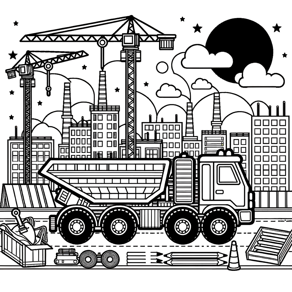 Baustelle Ausmalbilder PDF downloaden