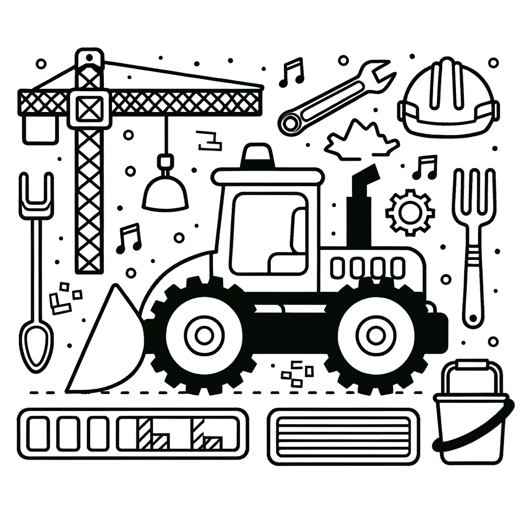 Baustelle Malvorlage kostenlos PDF