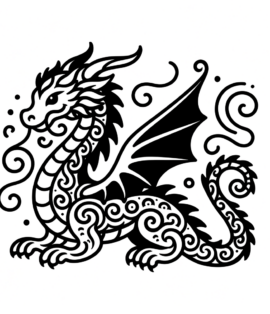 Drache Ausmalbilder PDF downloaden