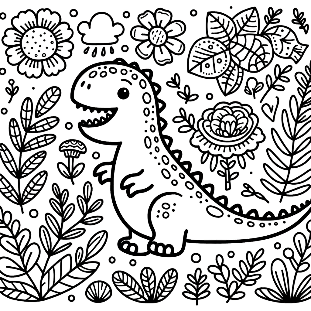 Druckvorlage Dinosaurier als PDF
