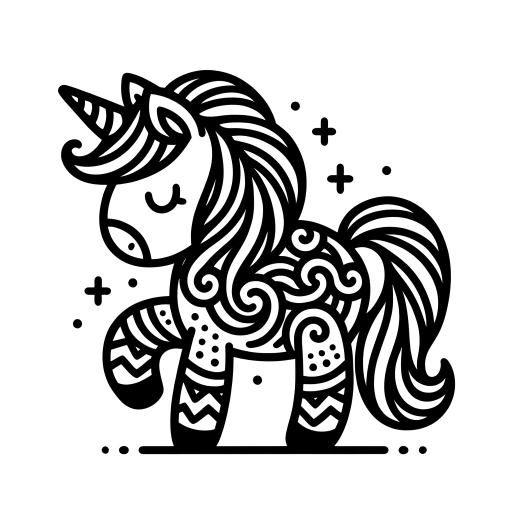 Druckvorlage Einhorn als PDF