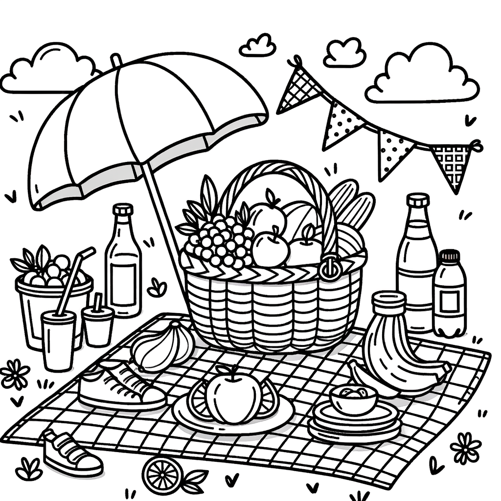 Druckvorlage Picknick als PDF