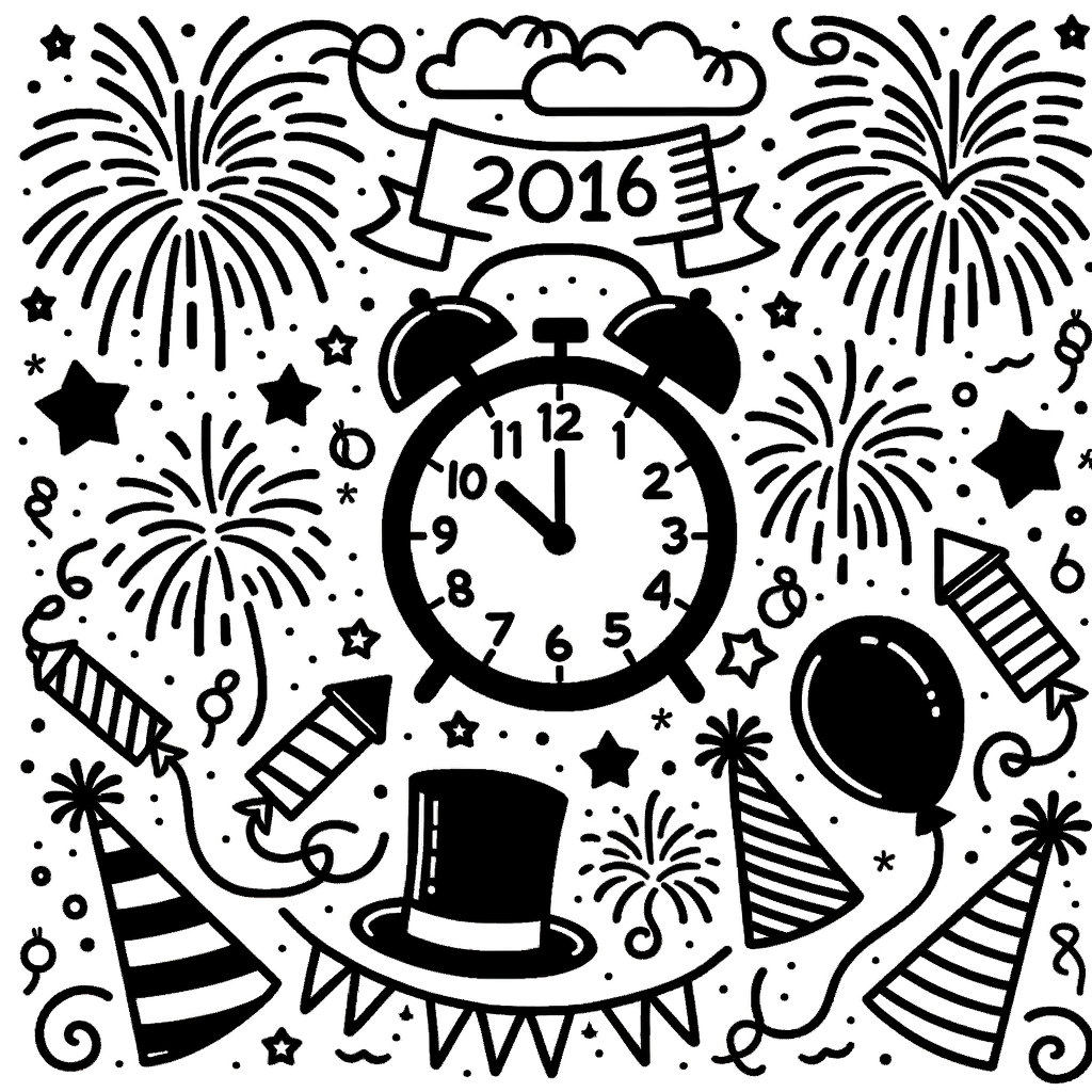Druckvorlage Silvester als PDF