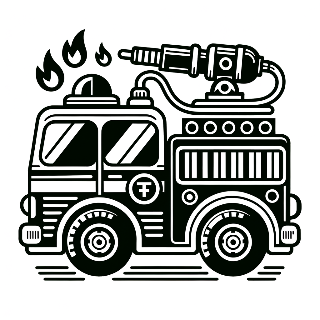 Feuerwehrwagen Ausmalbild zum Download