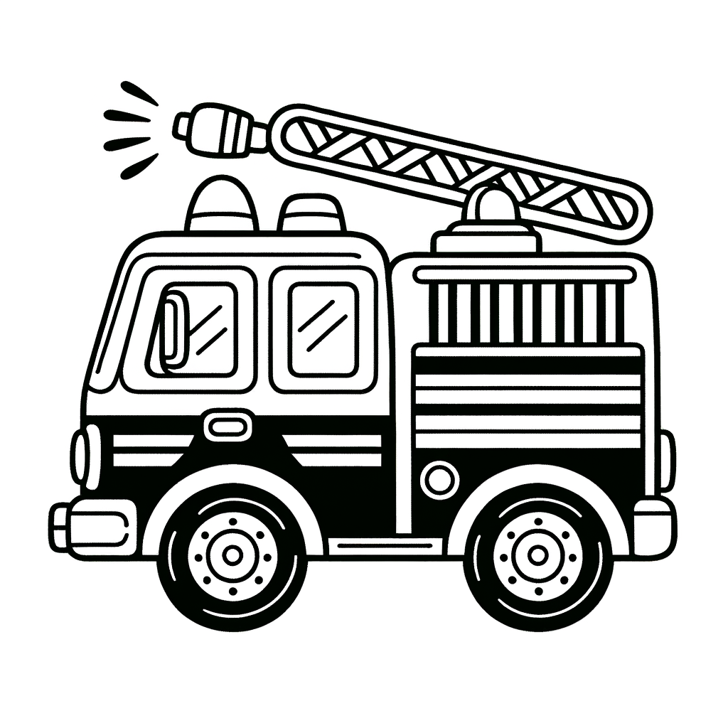 Feuerwehrwagen Ausmalbilder zum Drucken