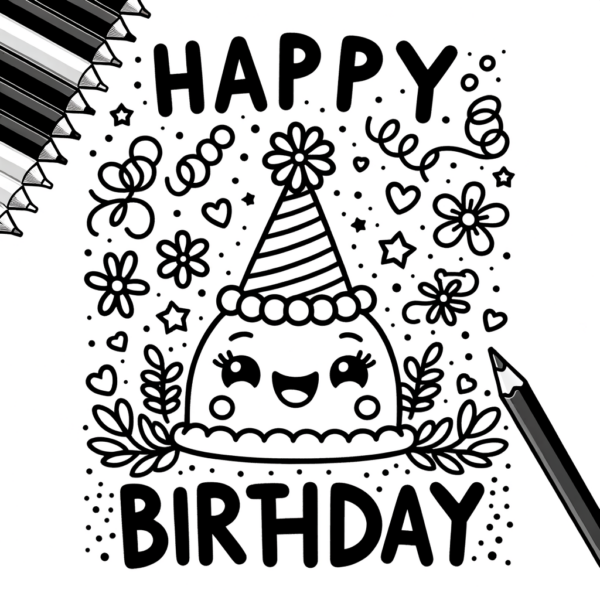 Geburtstag Malvorlage zum Ausdrucken - Meine-Malvorlage.de