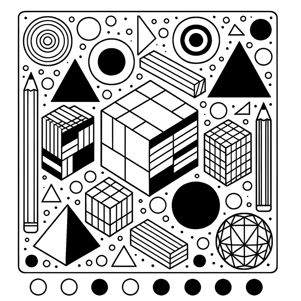 Geometrische Form Ausmalbilder PDF downloaden