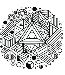 Geometrische Form Malvorlage zum Ausdrucken