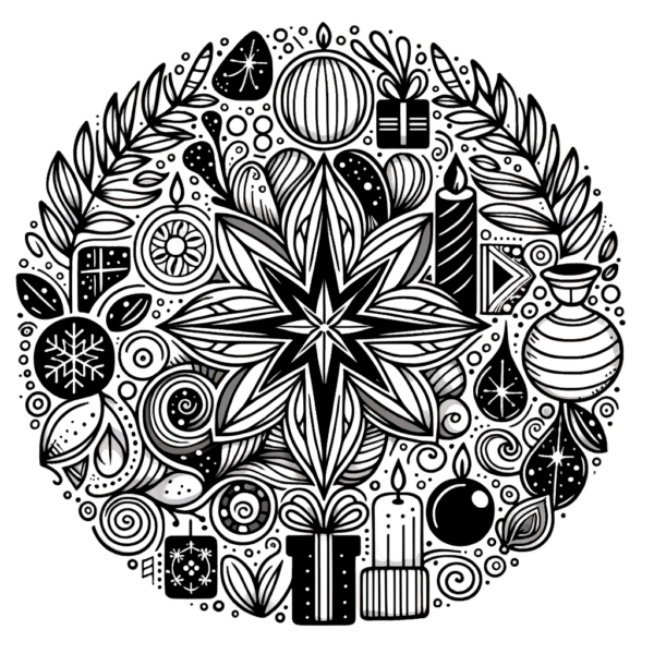  Foto zu Gratis Ausmalbild Advent PDF - Meine-Malvorlage.de 