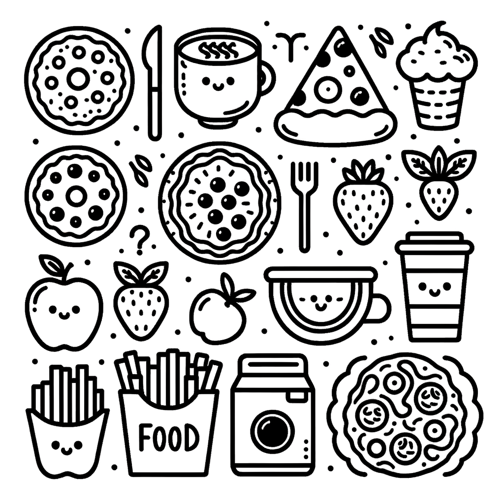 Gratis Ausmalbild Essen PDF