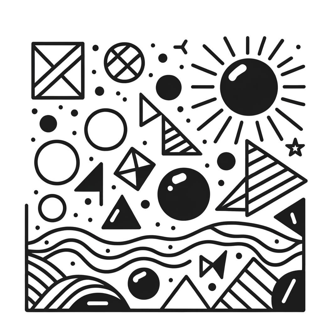 Gratis Ausmalbild Geometrische Form PDF