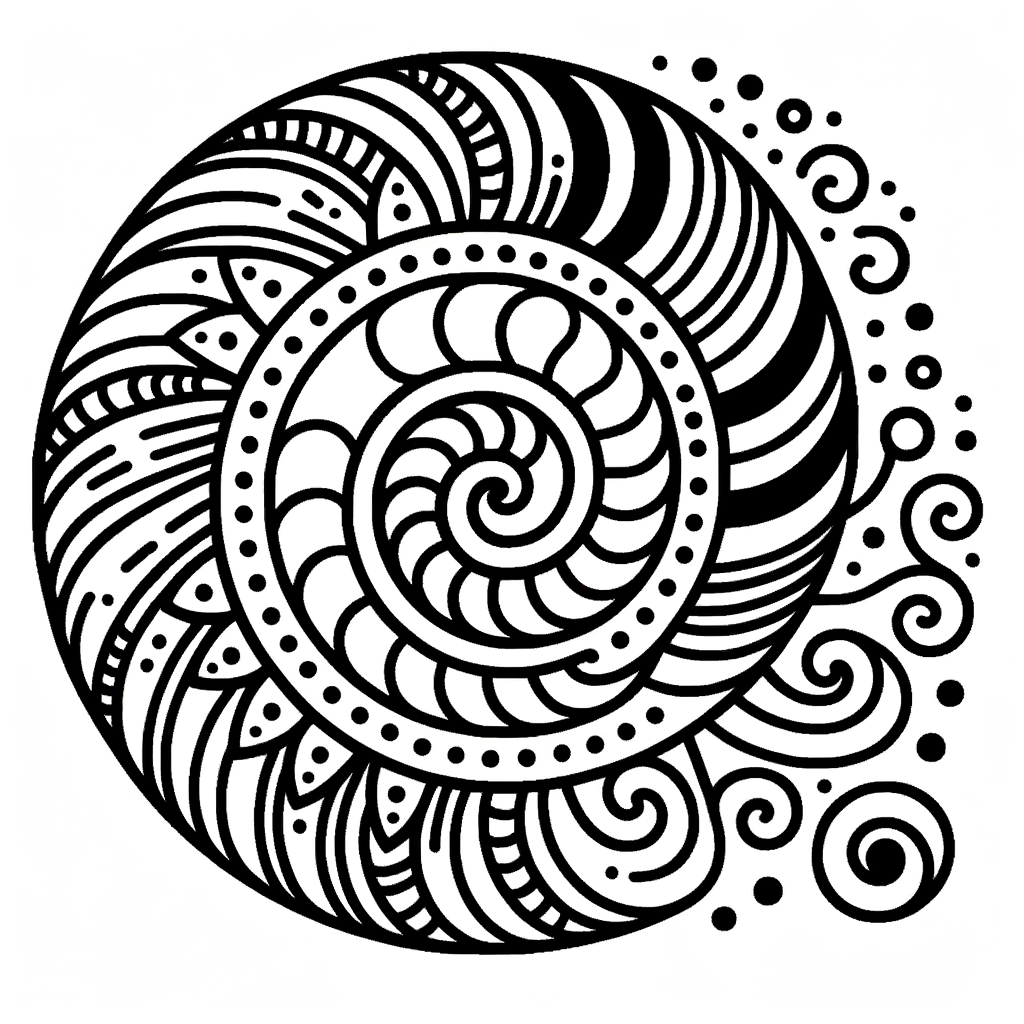 Gratis Ausmalbild Spirale PDF