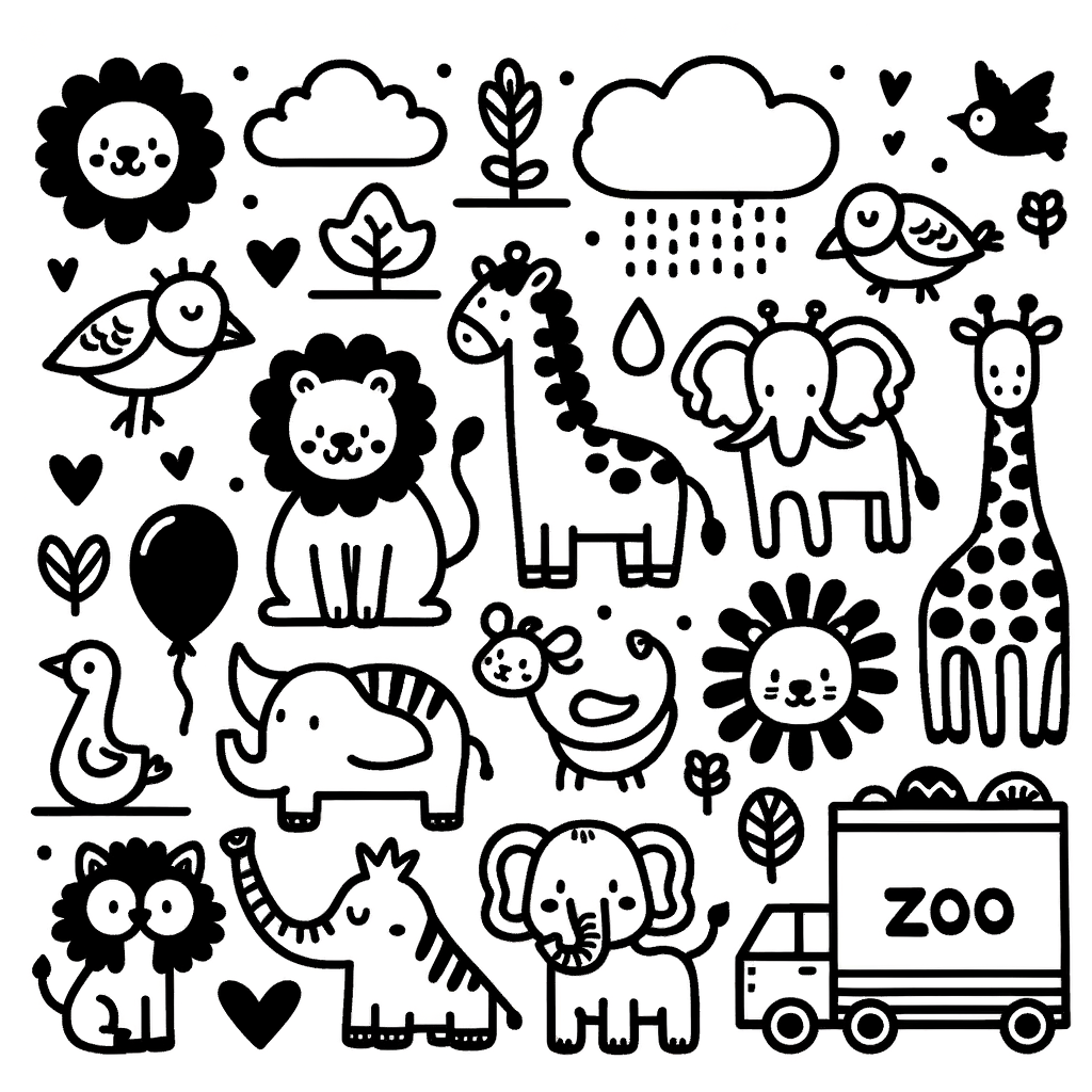 Gratis Ausmalbild Zoo PDF