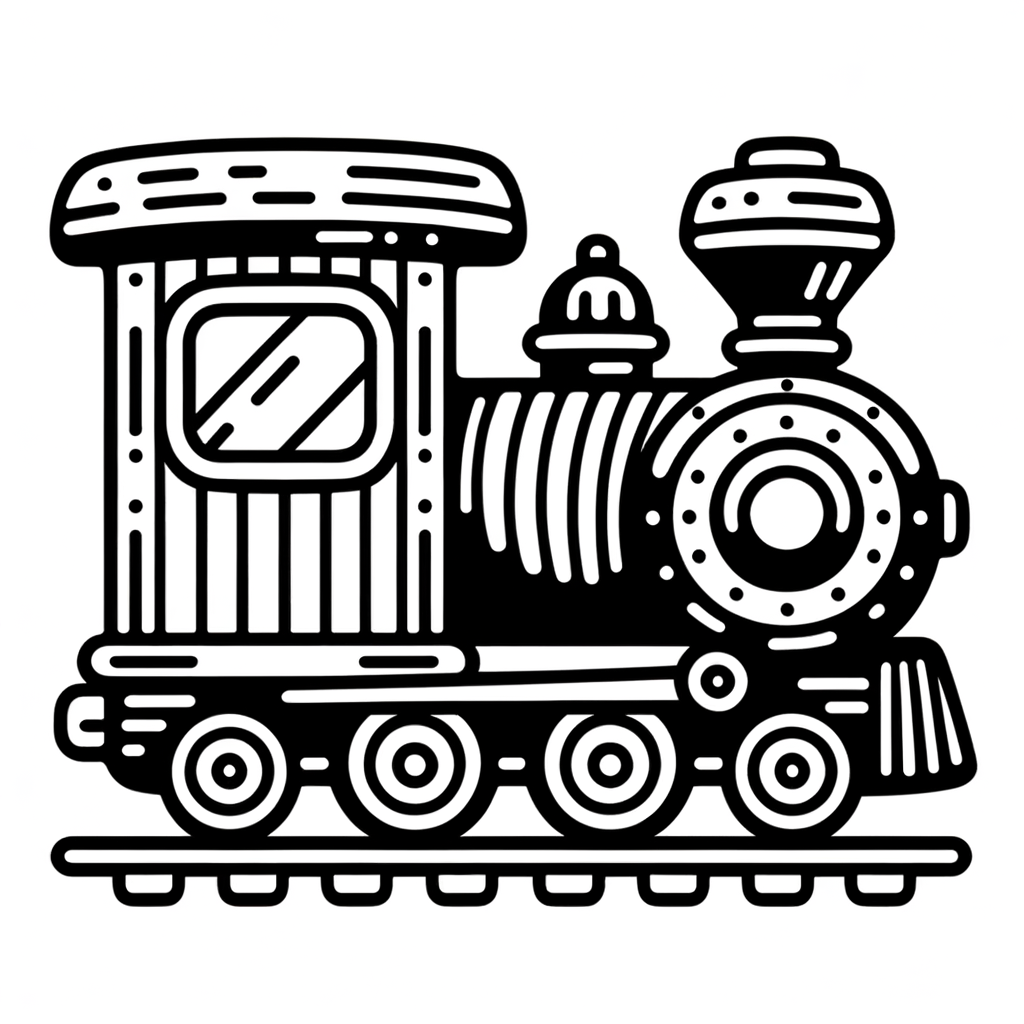 Gratis Ausmalbild Zug PDF