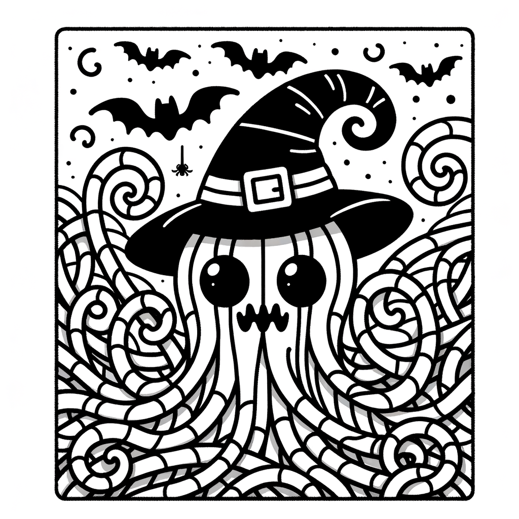 Halloween Ausmalbild PDF zum Drucken