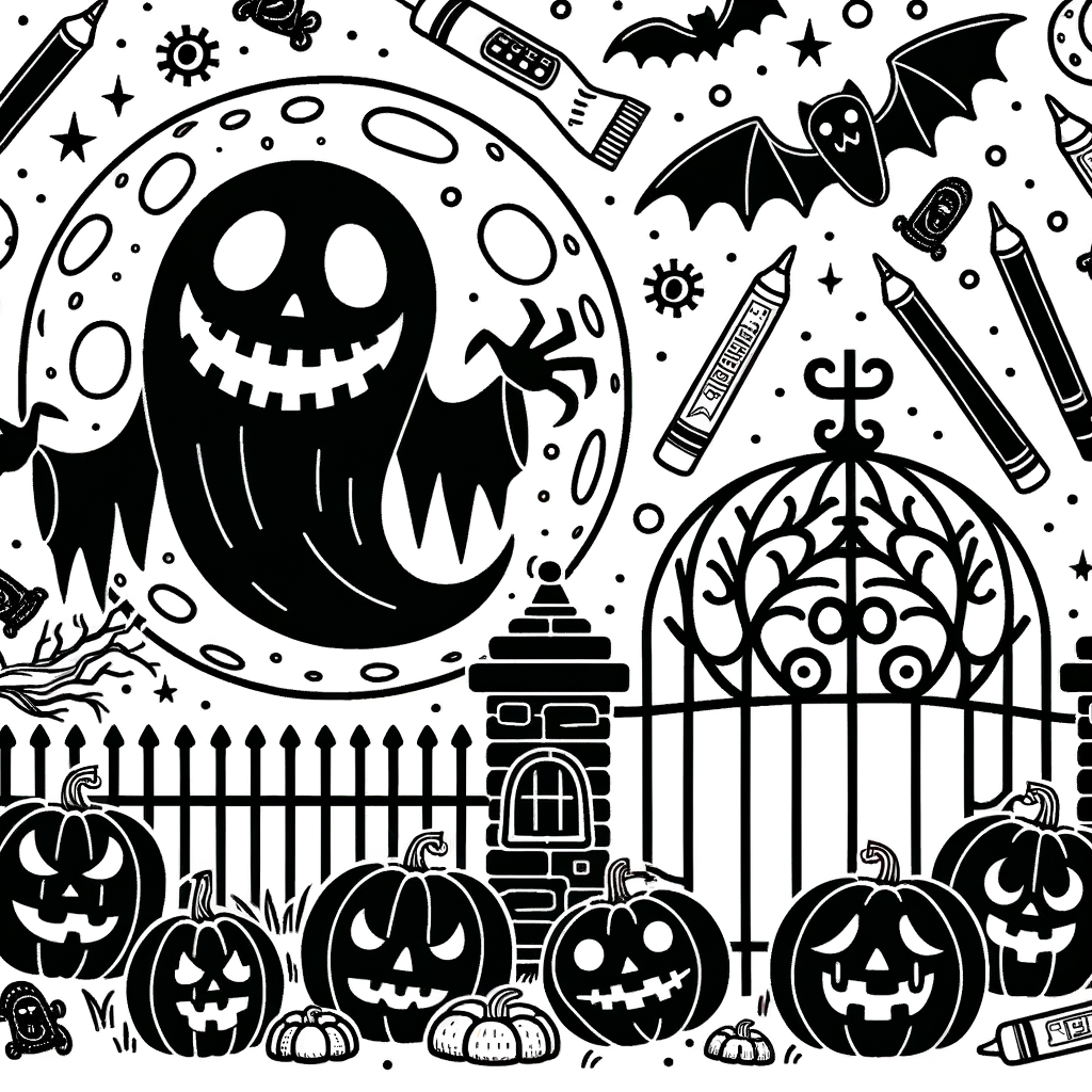 Halloween Ausmalbild zum Download
