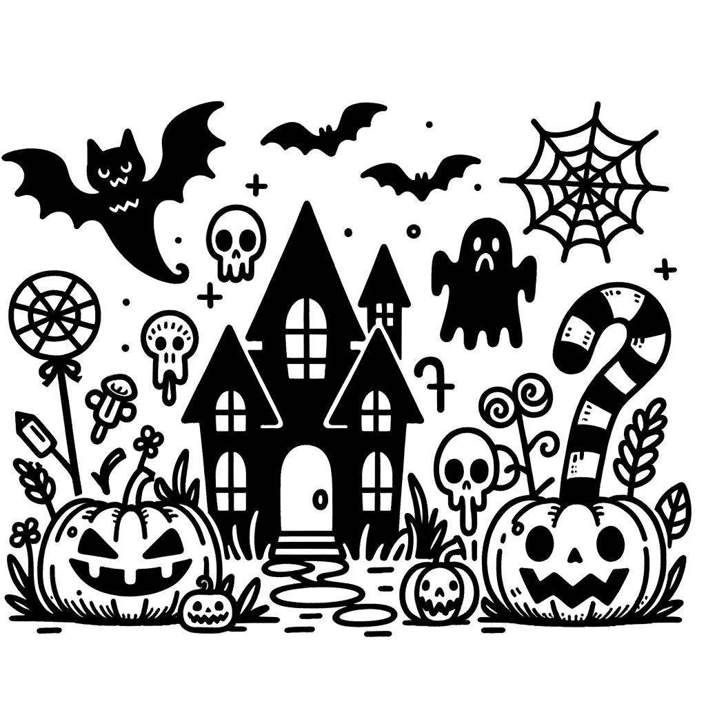 Halloween Malvorlage kostenlos PDF