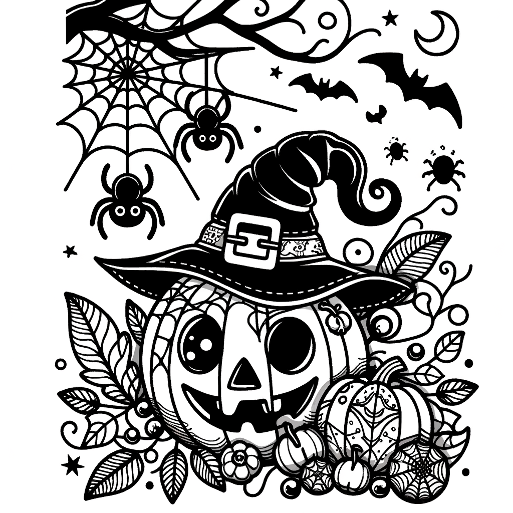 Halloween Malvorlage zum Ausdrucken