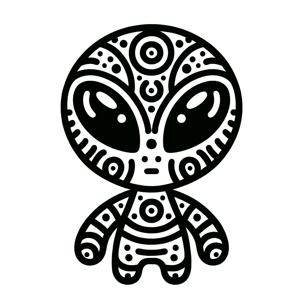 Kostenlose Alien Ausmalbild PDF
