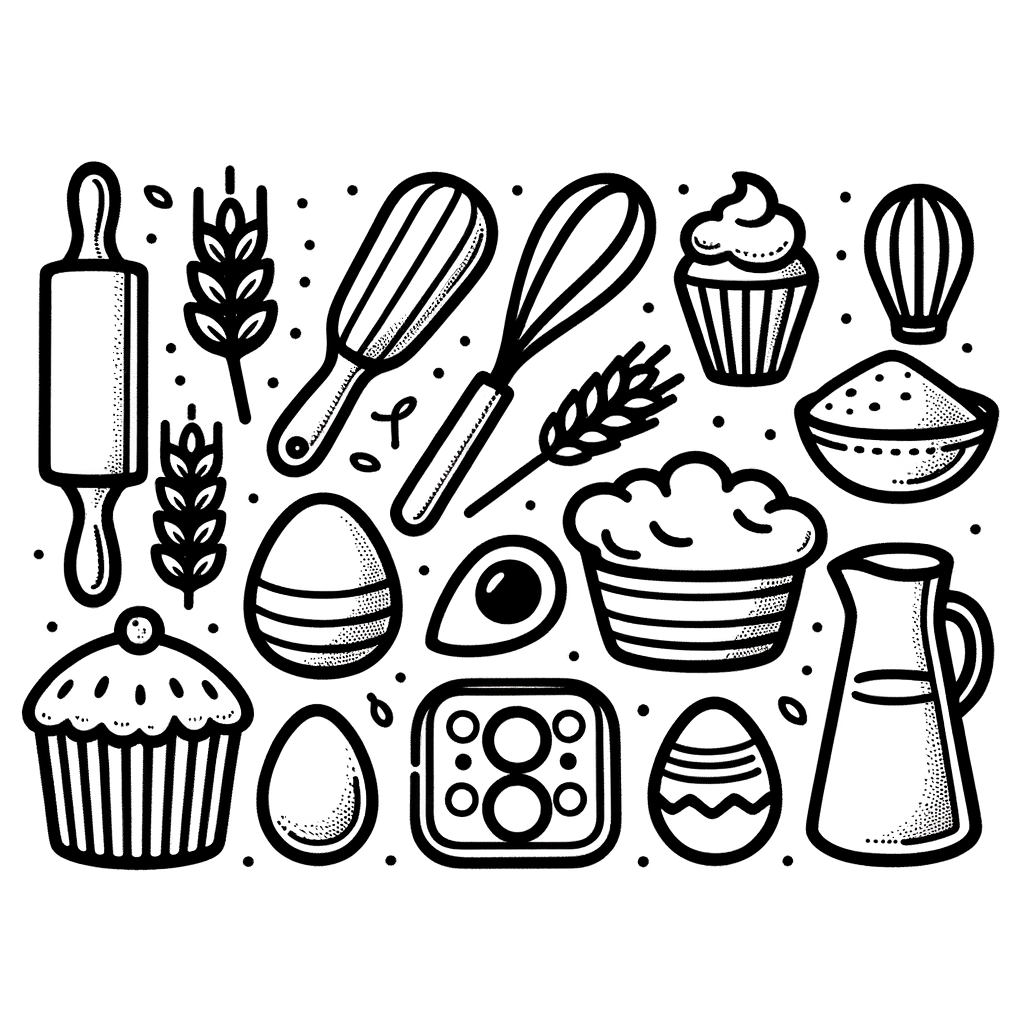 Kostenlose Backen Ausmalbilder PDF