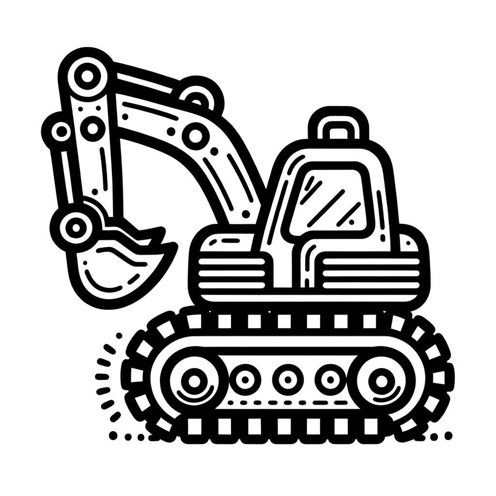 Kostenlose Bagger Malvorlagen PDF