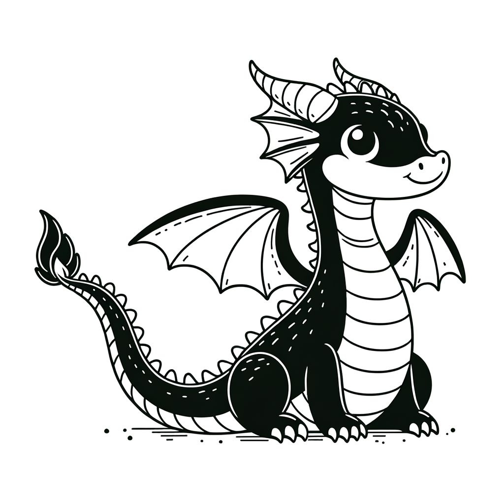Kostenlose Drache Ausmalbilder PDF