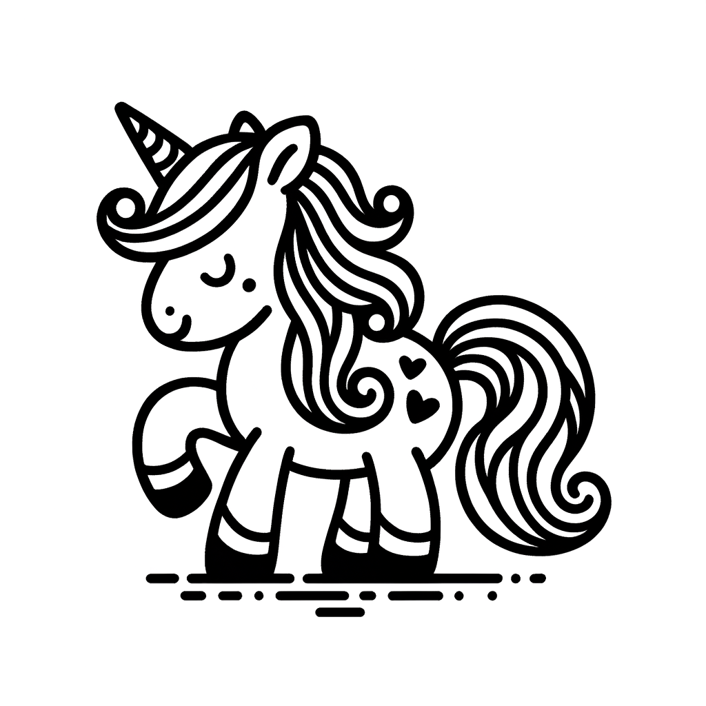 Kostenlose Einhorn Druckvorlage PDF