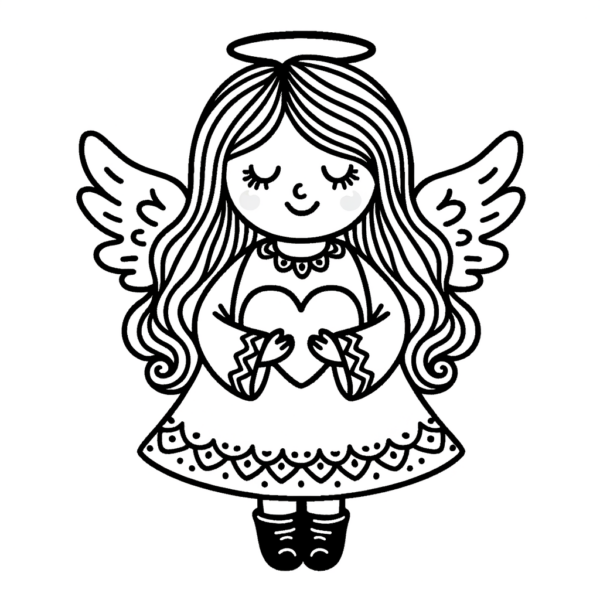  Kostenlose Engel Druckvorlage PDF - Meine-Malvorlage.de Motiv 