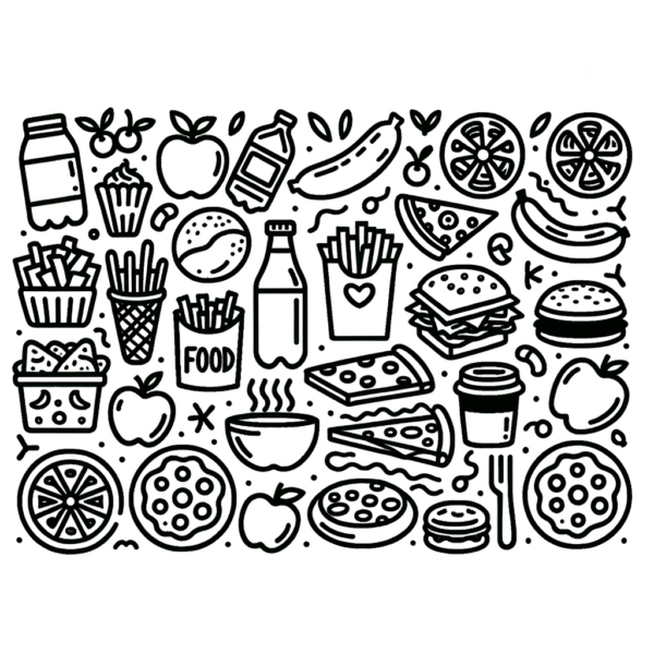  Foto zu Kostenlose Essen Malvorlagen PDF - Meine-Malvorlage.de 
