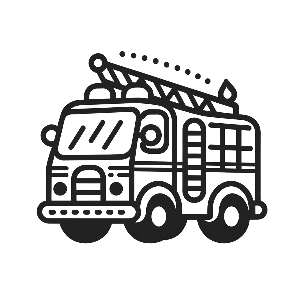 Kostenlose Feuerwehrwagen Malvorlagen PDF