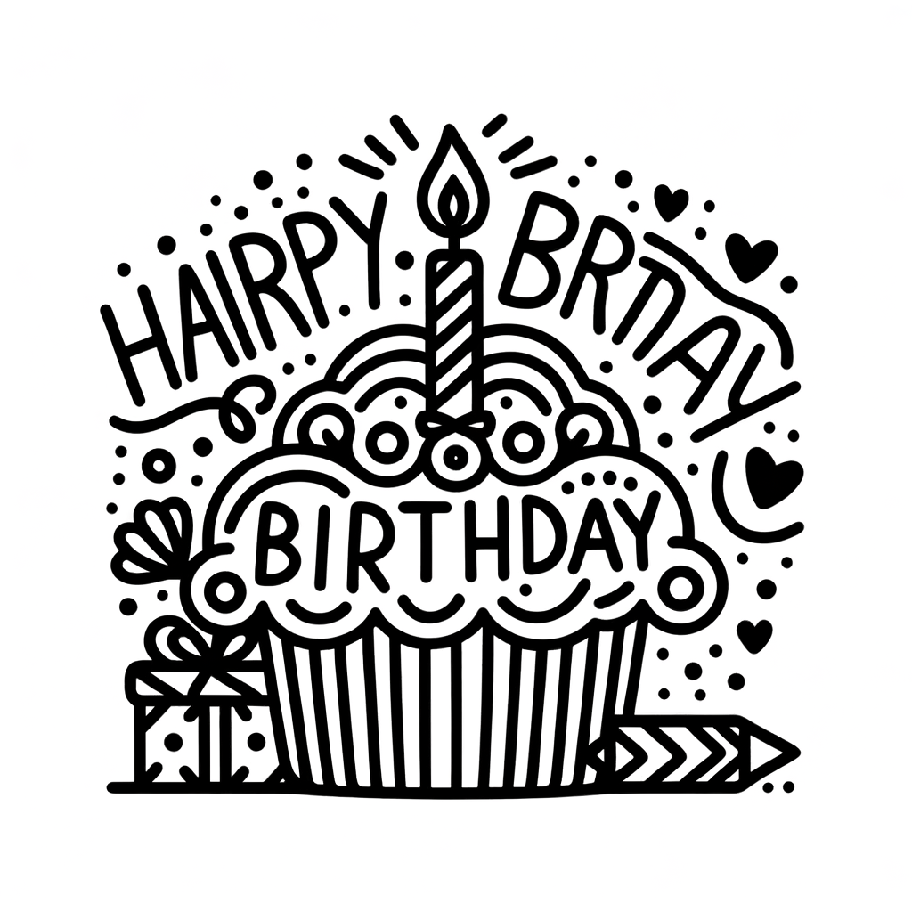 Kostenlose Geburtstag Ausmalbilder PDF