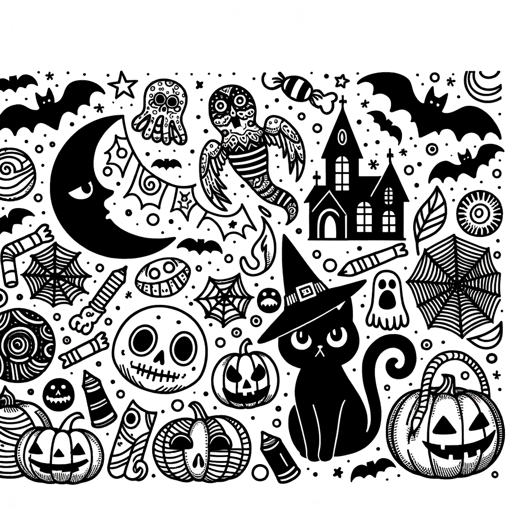 Kostenlose Halloween Ausmalbild PDF