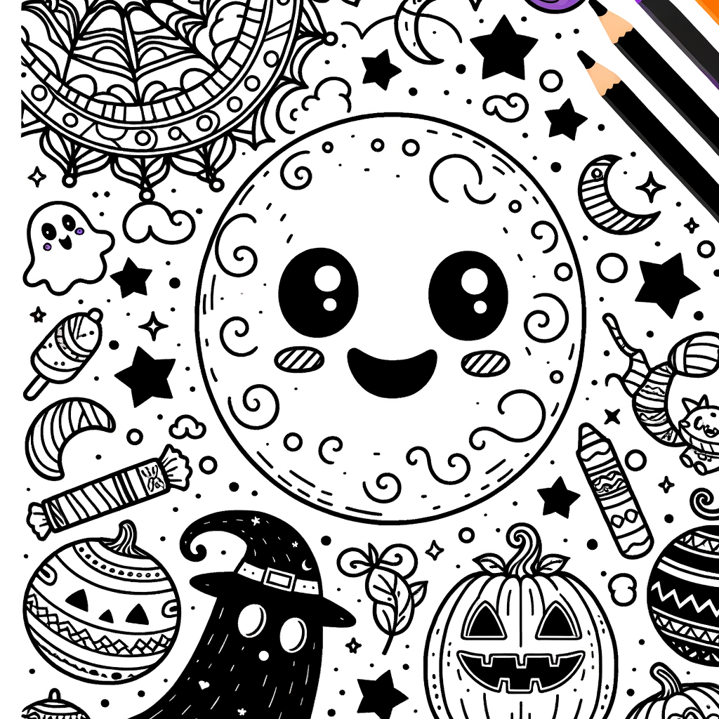 Kostenlose Halloween Druckvorlage PDF