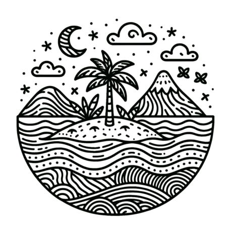 Insel Ausmalbilder: Entdecke die Freude am Malen – Kostenlos!